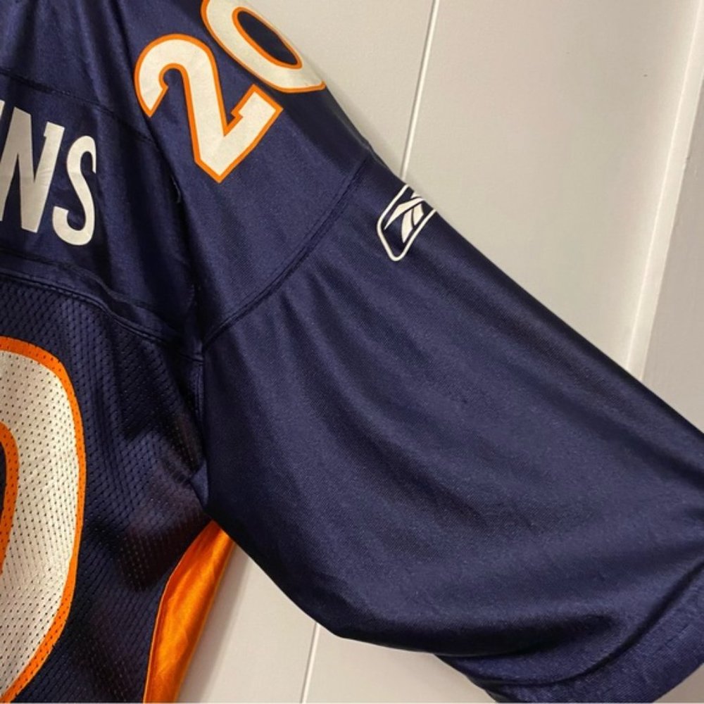 Reebok Denver Broncos Brian Dawkins Jersey 20 Football NFL Blue Orange Shirt - Picture 10 of 13